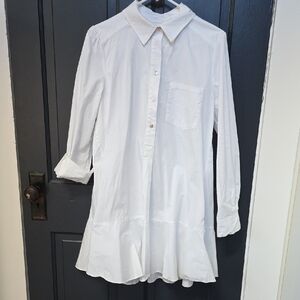 Tuckernuck White Collared Shirt Dress